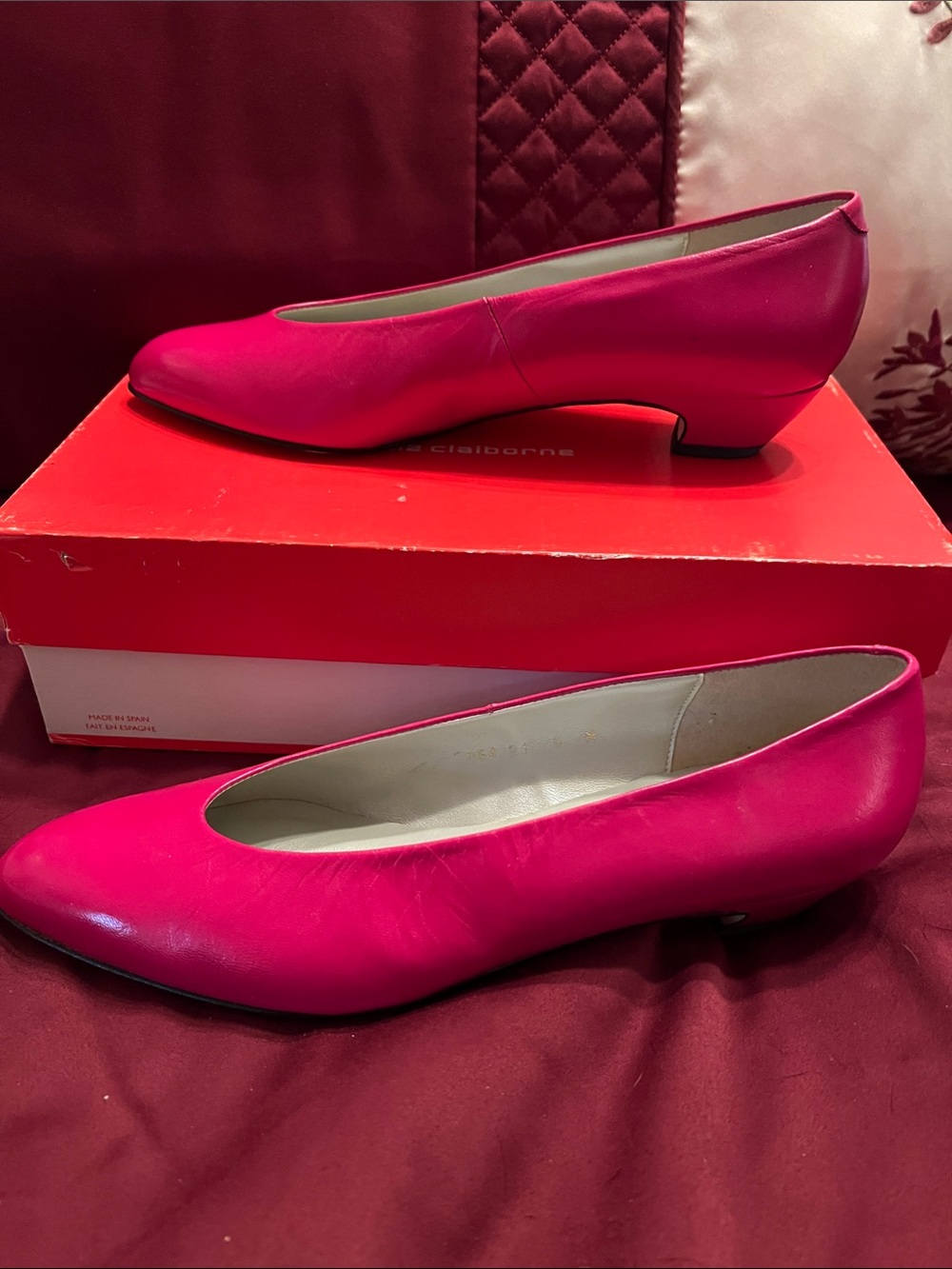 Liz Claiborne Bright Pink Low Heel Ballet Flats